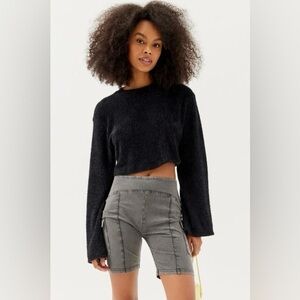 NWT Urban Outfitters Black Crop Sweater